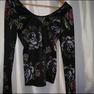 Lululemon floral scoop neck top